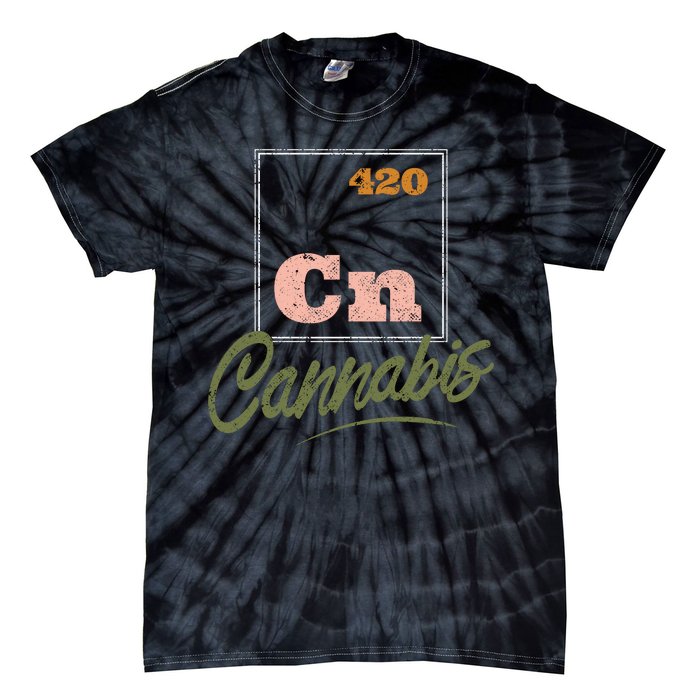 420 Cannabis Periodic Element Tie-Dye T-Shirt