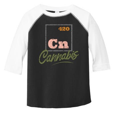 420 Cannabis Periodic Element Toddler Fine Jersey T-Shirt