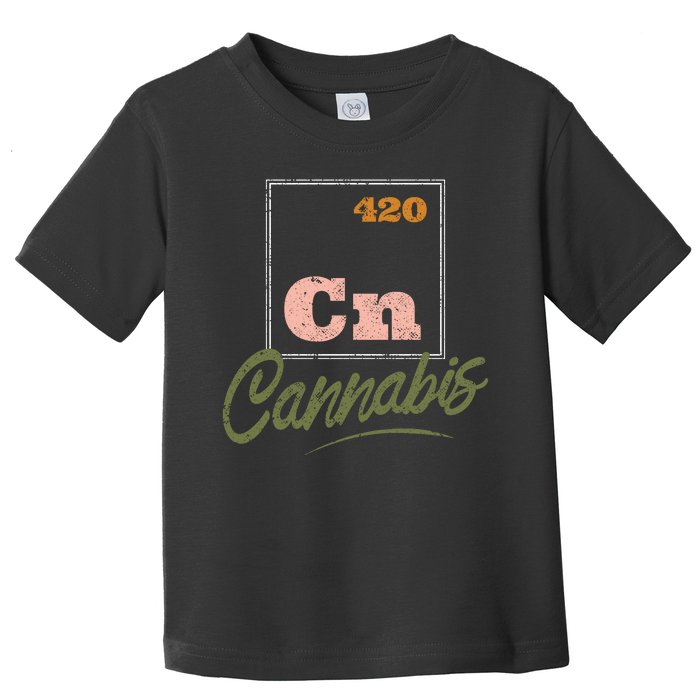 420 Cannabis Periodic Element Toddler T-Shirt