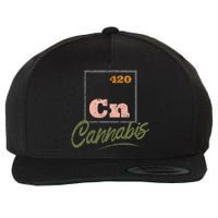 420 Cannabis Periodic Element Wool Snapback Cap