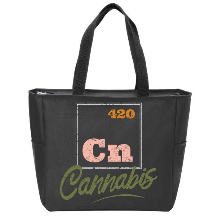 420 Cannabis Periodic Element Zip Tote Bag