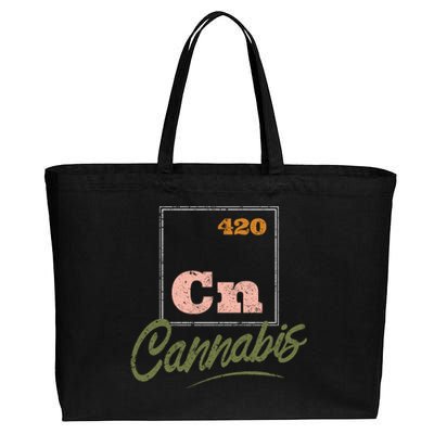 420 Cannabis Periodic Element Cotton Canvas Jumbo Tote