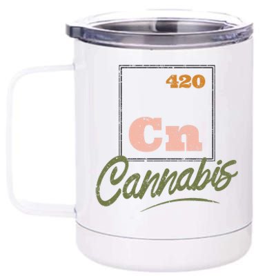 420 Cannabis Periodic Element 12 oz Stainless Steel Tumbler Cup