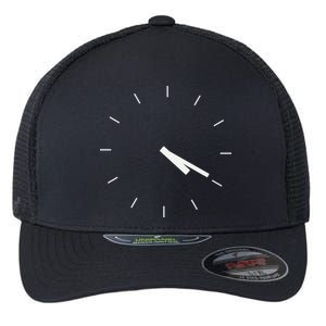 420 Funny Time Clock Flexfit Unipanel Trucker Cap