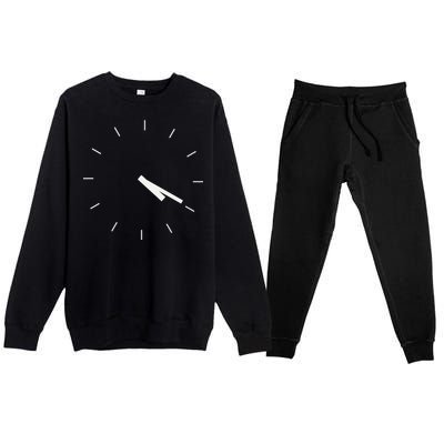 420 Funny Time Clock Premium Crewneck Sweatsuit Set