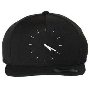 420 Funny Time Clock Wool Snapback Cap