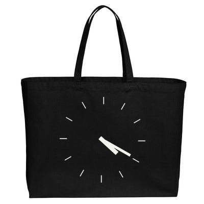 420 Funny Time Clock Cotton Canvas Jumbo Tote