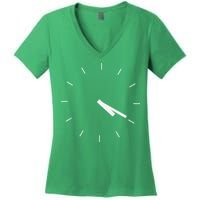 420 Funny Time Clock Women's V-Neck T-Shirt