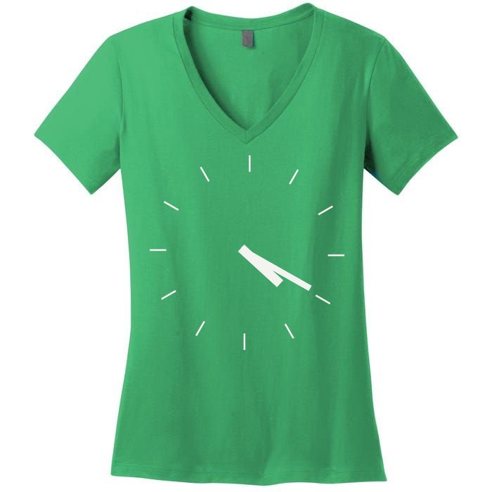 420 Funny Time Clock Women's V-Neck T-Shirt