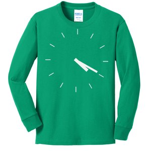 420 Funny Time Clock Kids Long Sleeve Shirt