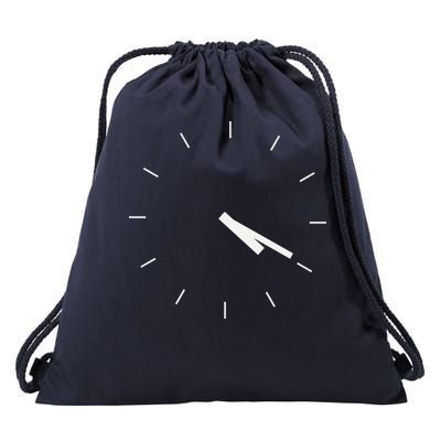 420 Funny Time Clock Drawstring Bag