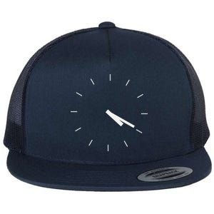 420 Funny Time Clock Flat Bill Trucker Hat