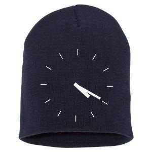 420 Funny Time Clock Short Acrylic Beanie