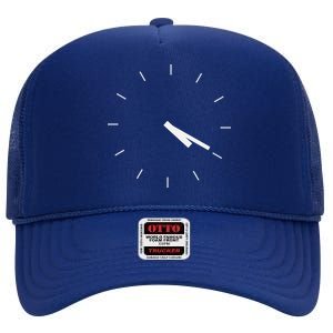 420 Funny Time Clock High Crown Mesh Back Trucker Hat