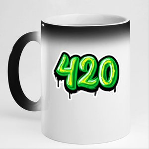 420 Graffiti  11oz Black Color Changing Mug