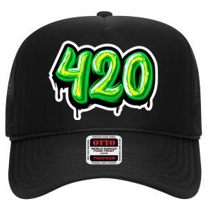 420 Graffiti  High Crown Mesh Back Trucker Hat