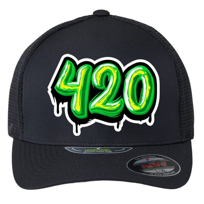 420 Graffiti  Flexfit Unipanel Trucker Cap