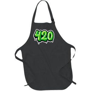 420 Graffiti  Full-Length Apron With Pockets