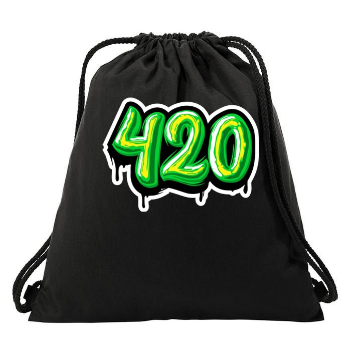 420 Graffiti  Drawstring Bag