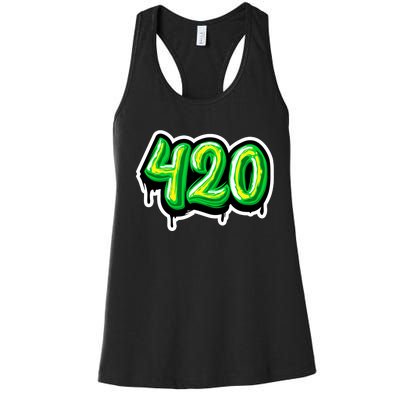 420 Graffiti  Women's Racerback Tank