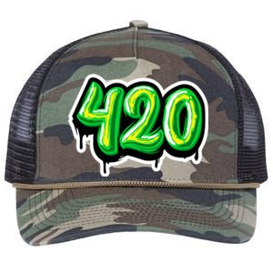 420 Graffiti  Retro Rope Trucker Hat Cap