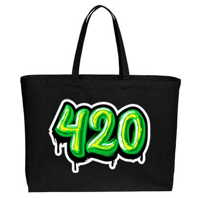 420 Graffiti  Cotton Canvas Jumbo Tote