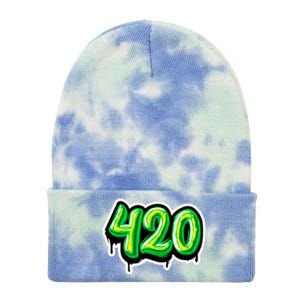 420 Graffiti  Tie Dye 12in Knit Beanie