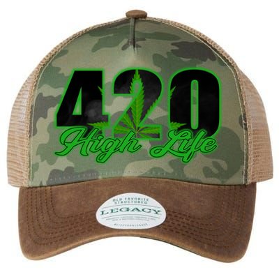 420 High Life Medical Marijuana Weed Legacy Tie Dye Trucker Hat