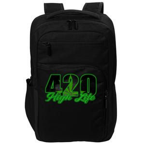 420 High Life Medical Marijuana Weed Impact Tech Backpack