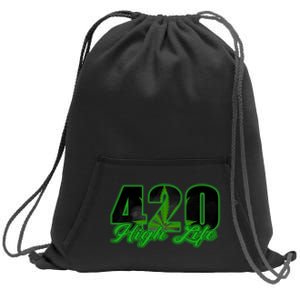 420 High Life Medical Marijuana Weed Sweatshirt Cinch Pack Bag