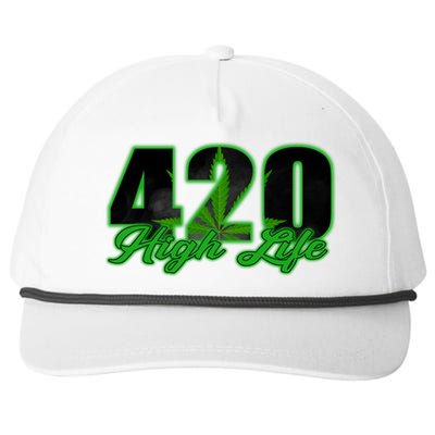 420 High Life Medical Marijuana Weed Snapback Five-Panel Rope Hat