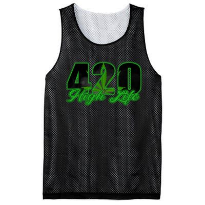 420 High Life Medical Marijuana Weed Mesh Reversible Basketball Jersey Tank