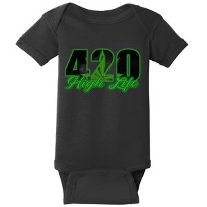 420 High Life Medical Marijuana Weed Baby Bodysuit