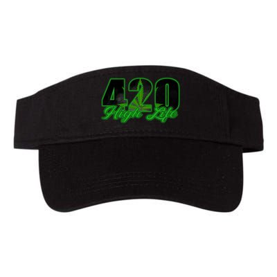 420 High Life Medical Marijuana Weed Valucap Bio-Washed Visor