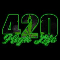 420 High Life Medical Marijuana Weed Cropped Pullover Crew