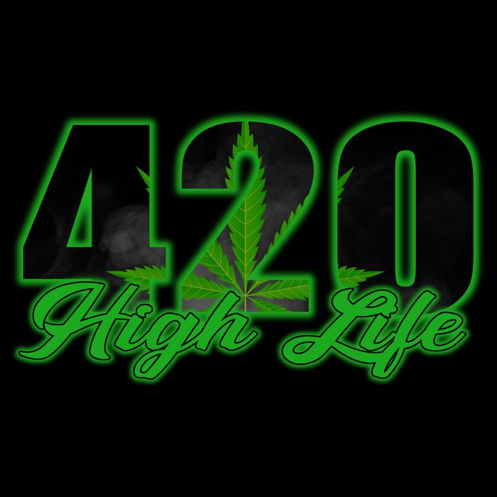 420 High Life Medical Marijuana Weed Cropped Pullover Crew