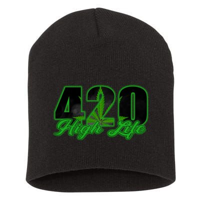 420 High Life Medical Marijuana Weed Short Acrylic Beanie