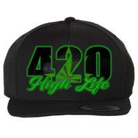 420 High Life Medical Marijuana Weed Wool Snapback Cap