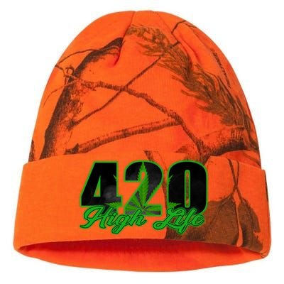 420 High Life Medical Marijuana Weed Kati Licensed 12" Camo Beanie