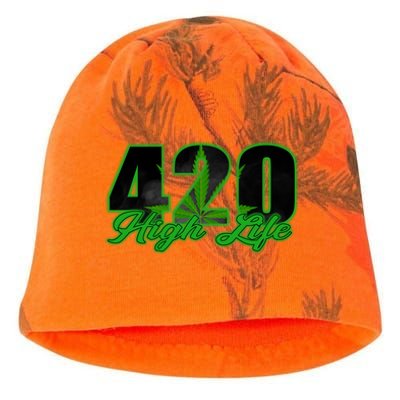 420 High Life Medical Marijuana Weed Kati - Camo Knit Beanie