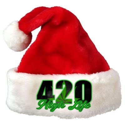 420 High Life Medical Marijuana Weed Premium Christmas Santa Hat