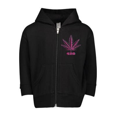 420 Leaf Toddler Zip Fleece Hoodie