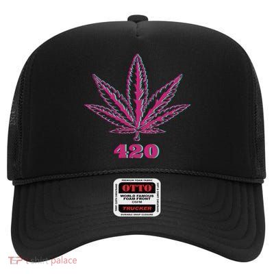 420 Leaf High Crown Mesh Back Trucker Hat