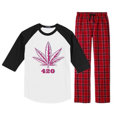 420 Leaf Raglan Sleeve Pajama Set