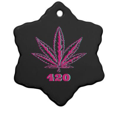 420 Leaf Ceramic Star Ornament