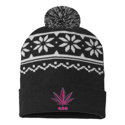 420 Leaf USA-Made Snowflake Beanie