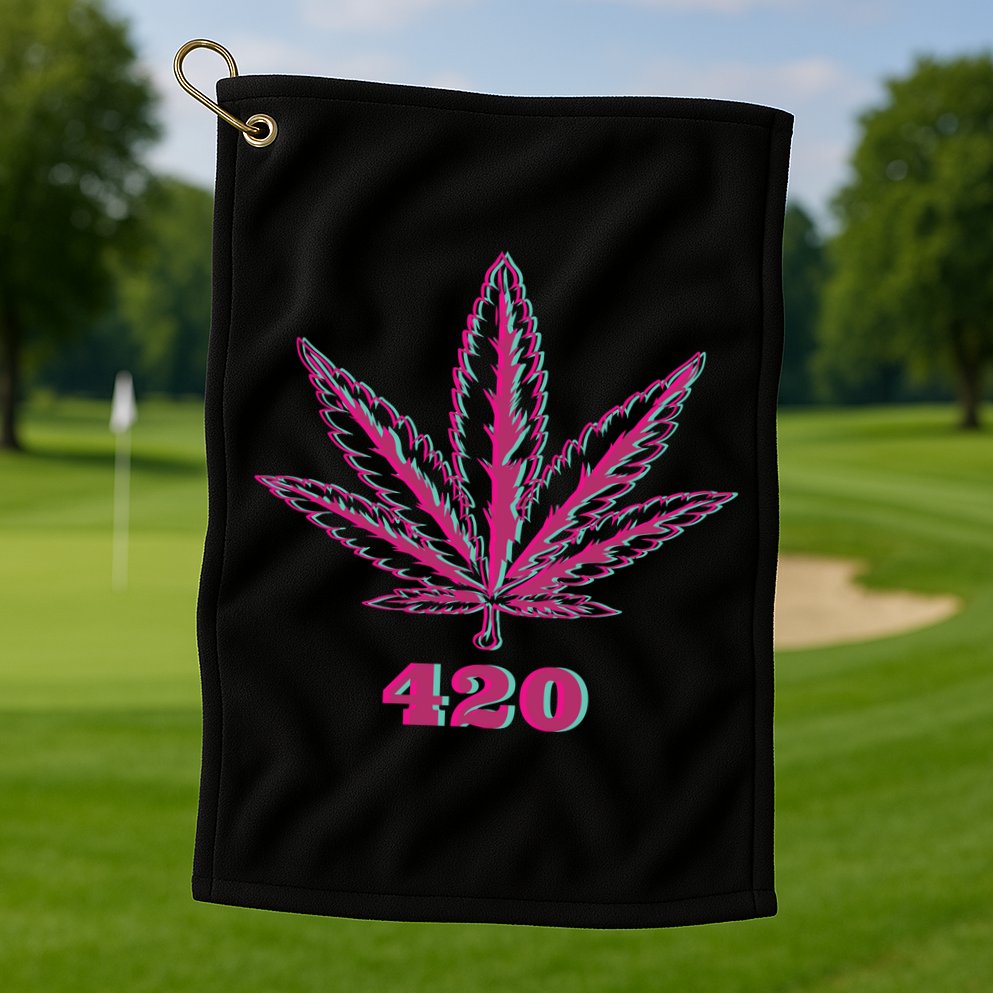 420 Leaf Golf Towel