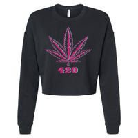 420 Leaf Cropped Pullover Crew