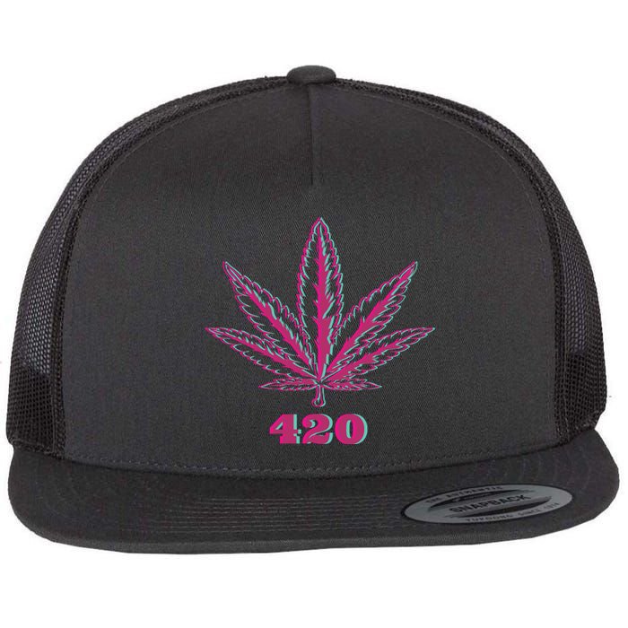 420 Leaf Flat Bill Trucker Hat