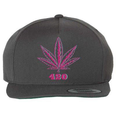 420 Leaf Wool Snapback Cap